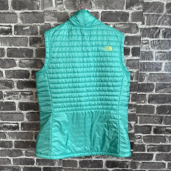 The North Face Kayla Vest retro green puffer Insulated Full Zip - Picture 9 of 12